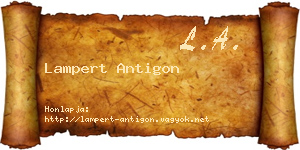 Lampert Antigon névjegykártya